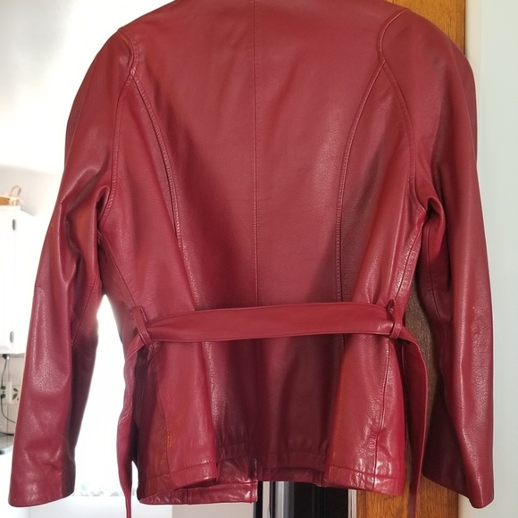 wilson red leather jacket